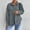Gray, variant on Women's Long Sleeve Button Down Corduroy Shirt Jacket Casual Collared Pocket Shacket, Black