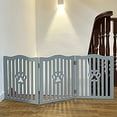 thumbnail image 6 of Trimate Wooden Free Standing Pet Gate for Small Dogs and Cats, Grey, 6 of 11