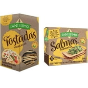 Sanissimo Oven Baked Corn Tostadas & Salmas Crackers Bundle Pack