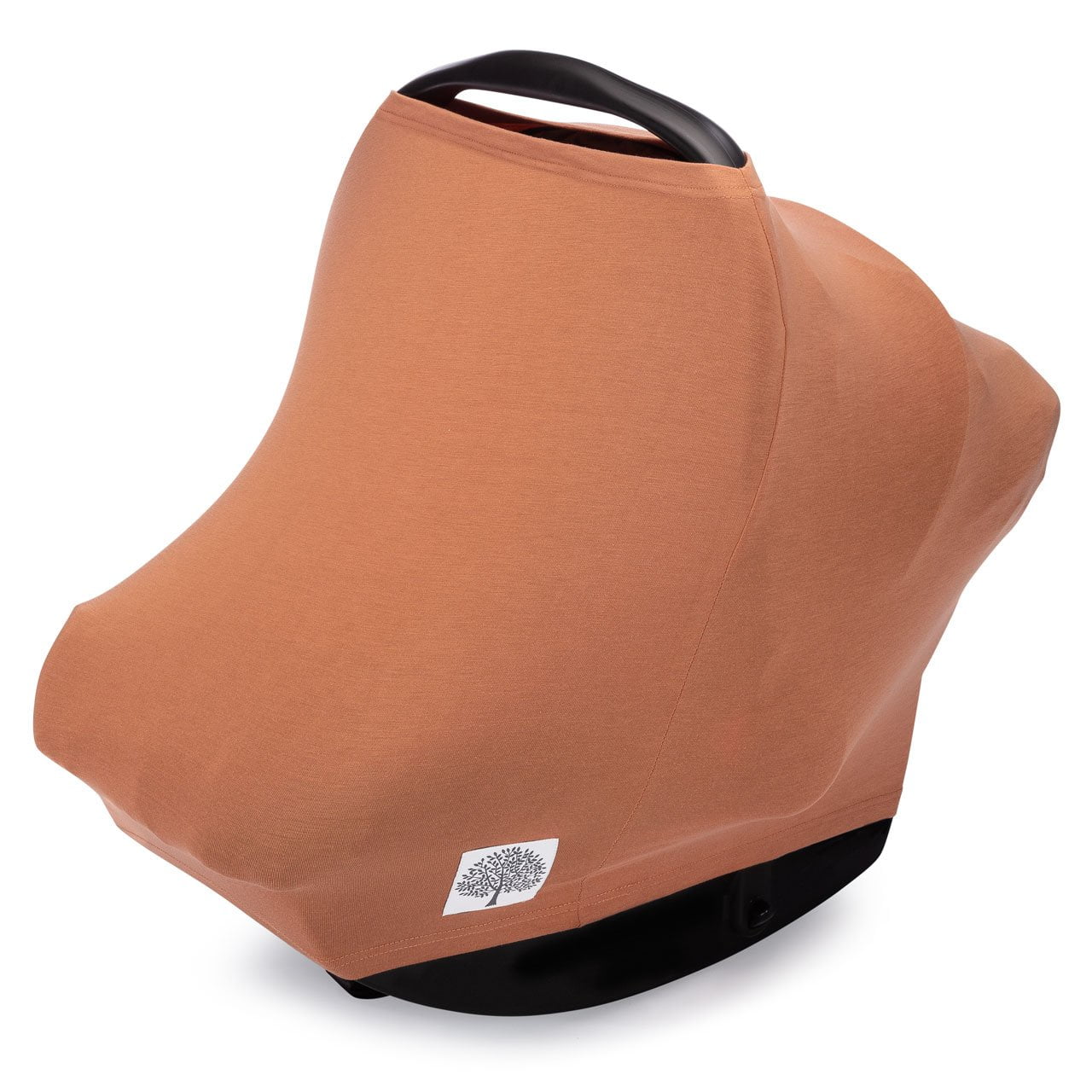 Parker Baby 4-in-1 Unisex Car Seat Cover - Nursing, Car Seat, Grocery Cart, & High Chair Cover - Copper