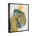 thumbnail image 3 of Stupell Industries Botanical Tiger Wildlife Collage Graphic Art Jet Black Floating Framed Canvas Print Wall Art, Design by Carol Robinson, 3 of 6