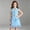 Style3-Blue girls dresses, variant on Little Girls Summer Blazer Dress Solid Sleeveless Notch Collar Pearl Belt Casual Smart Sundress 2-8 Years