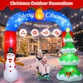 thumbnail image 5 of Lookfly 8FT Christmas Inflatable Archway with Snowman & Christmas Tree,Blow Ups Xmas Inflatable with LED Lights,Outdoor Decor for Xmas Holiday Party Yard Garden Lawn, 5 of 8