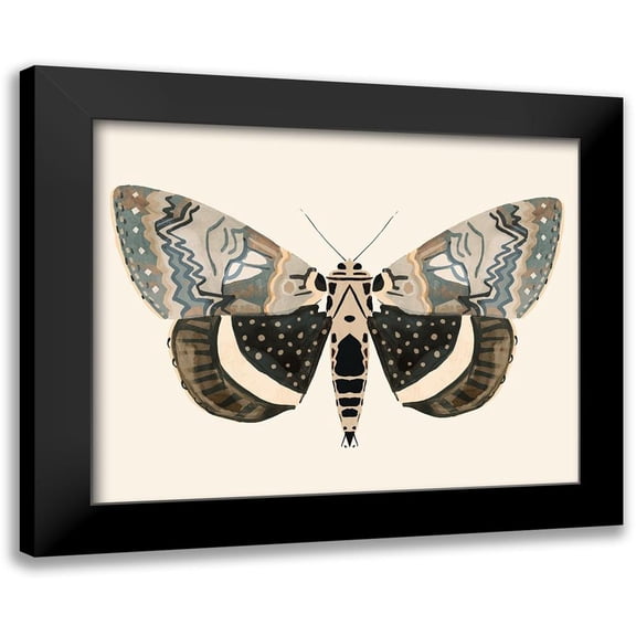 Barnes, Victoria 14x12 Black Modern Framed Museum Art Print Titled - Neutral Moth I