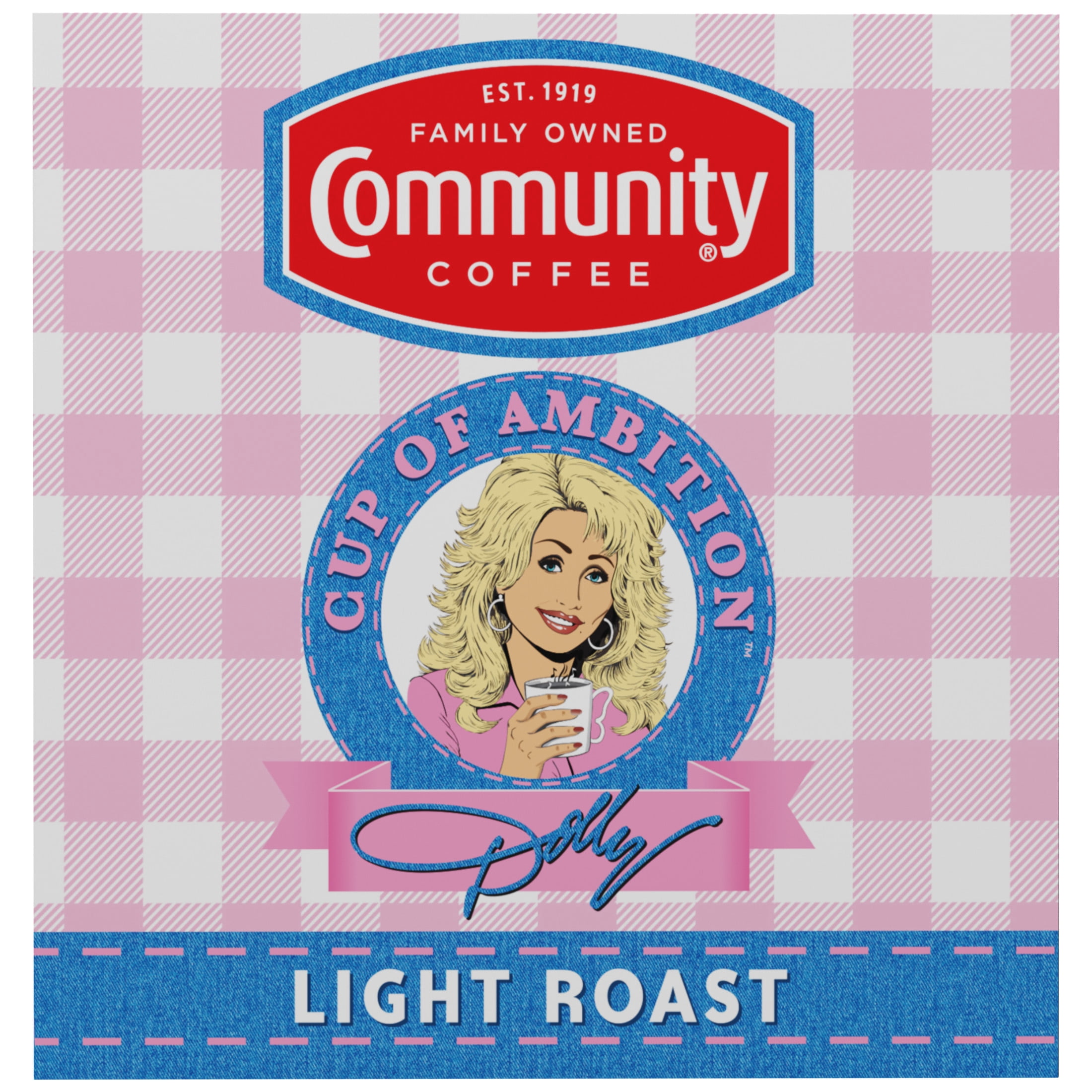 Dolly Parton’s Cup of Ambition™ with Community Coffee® Light Roast Coffee Single-Serve Cups 10 Count Box