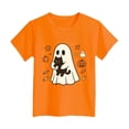 thumbnail image 5 of KPOPLK Halloween T-Shirt Toddler Girls Graphic Tee Tops Funny Letter Print Short Sleeve Shirt Fall Summer Top,Size 5-6 Years, 5 of 7
