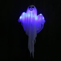 Harliver 2PCS Halloween Light up Hanging Ghost With Blue LED Light, 31.4" Halloween Light Up Decor Hanging Flying Ghost for Halloween Outdoor Yard Tree Porch, Haunted House Decoration