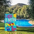thumbnail image 4 of Balgardekor Life is Better at the Pool Garden Flag Vertical Double Sided Burlap Summer Yard Outdoor Decor Home Decor (12.5 x 18, Pool), 4 of 6