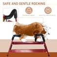 thumbnail image 4 of Toddler Rocking Bull Toy, Ride-On Rocking Horse with Realistic Sounds & Plush Fabric, Fun Spring Rocker for Boys & Girls Age 3+, 4 of 11