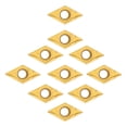 thumbnail image 1 of Hoja De Torneado De Torno Dorado Inserto De Torneado Cnc Inserto De Torneado Para Fresadora Corte Industrial，10 Uds Dcmt11T304-Hm Ybc251 Sweethay TO003320-00, 1 of 7