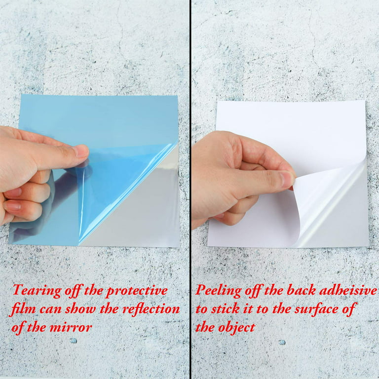 Flexible Mirror Sheets Self-Adhesive Plastic Mirror Tiles Non-Glass Mirror  Stickers for Home Decoration