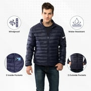 Alpine Swiss Niko Men’s Puffer Jacket Warm Down Alternative Insulated Coat | Packable Water-Resistant & Windproof Winter Outerwear with Zipper Pockets
