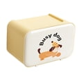 thumbnail image 3 of Caja de pañuelos para pared, soporte para papel higiénico, caja de almacenamiento multifuncional, soporte para pañuelos para baño, dormitorio, sala de Perro amarillo, 3 of 8