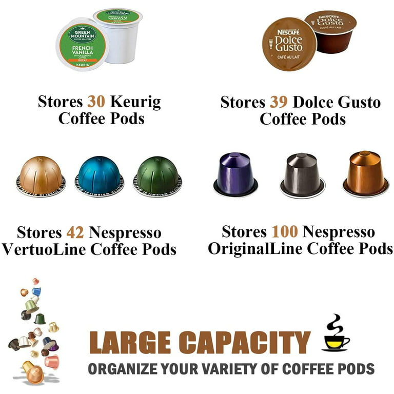  KEGII Magnetic Coffee Pod Holder, Wall Mount Large K Cup Keurig  Pod Organizer for Nespresso Vertuo Capsules, Coffee Basket Coffee Bar  Accessories Decor Storage Black Coffee Station : Home & Kitchen