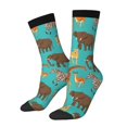 thumbnail image 1 of Balery Cute Animals Calcetas Largas con Estampado para Hombre y Mujer – Suaves y Transpirables, Talla Única (US 5-11), 1 of 6