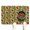 Cartoon Pa, variant on Indian Tribal Pet Feeding Mat - Retro Paisley Floral Dog Food Mat - Waterproof and Non-Slip Design for Messy Eaters