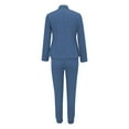 thumbnail image 5 of GILIGEGE Two Piece Sets for Women Women's Two Lapels Suit Set Long Sleeve Jacket Pant Suit Slim Trouser Jacket Suit Blue 3Xl, 5 of 6