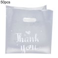thumbnail image 1 of OUSITAID 50Pcs/Set Bread Bags Translucent Food Grade Plastic Practical Thank You Printed Gift Packing Bags for Bread, 1 of 6