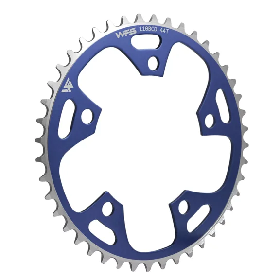WFS Pulsar Chainring 44T 1/8" 110mm Old School BMX Single Speed Fixie ,GrayxBlue#WFS3078