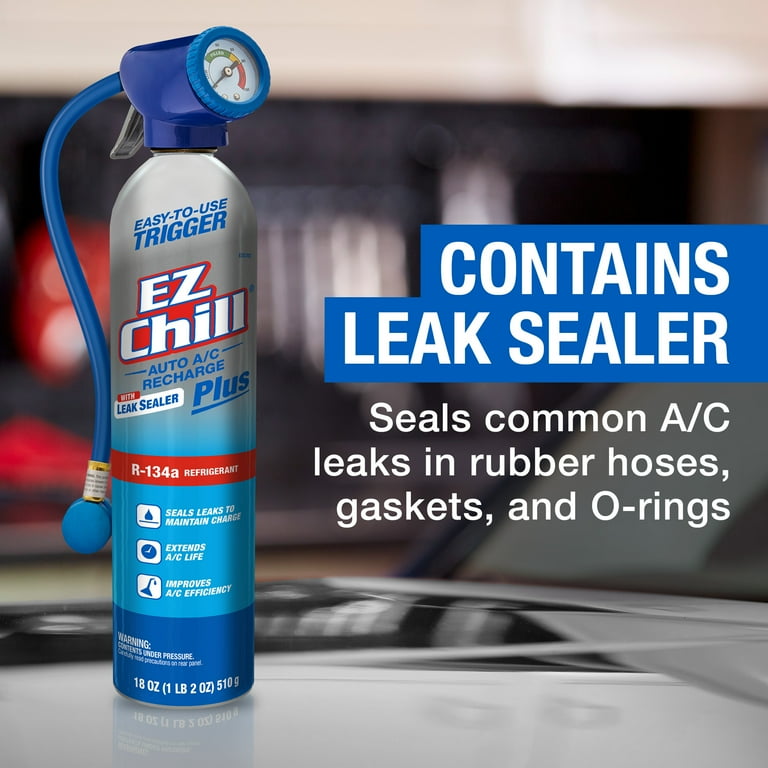 EZ Chill R 134a Auto AC Recharge Kit with Leak Sealer Plus 18 OZ Walmart