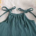 thumbnail image 5 of CHEEREAM Toddler Baby Girl Summer 2Pcs Outfit Sleeveless Spaghetti Strap Tank Top and Cotton Linen Pants Shorts Set Solid Color Clothes, 5 of 8