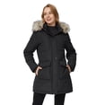 thumbnail image 2 of Ampake Women's Puffer Jacket Winter Coat Warm Waterproof Thicken Parka with Hood Black L, 2 of 13