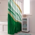 thumbnail image 4 of Ombre Green Marble Shower Curtain, Gradual Color Shower Curtain Set with Hooks, Spring Summer Waterproof Fabric Shower Curtains for Bathroom Decor, 72x84 Inch Bath Curtain, 4 of 6