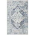 thumbnail image 3 of Nourison Astra Machine Washable Persian Blue/Ivory 4' x 6' Area Rug (4x6), 3 of 8