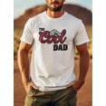 thumbnail image 1 of The Cool Dad' - Men's front printed short sleeved T-shirt - Elegant Round Collar Tops - Gift for Father, 1 of 4