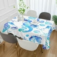 thumbnail image 5 of GZHJMY Cute Seahorse Square Tablecloth, Waterproof Stain Wrinkle Resistant Washable Polyester Table Cover for Picnic Dinner Holiday Kitchen Party Decor, 60 x 60 in Home Decor, 5 of 7