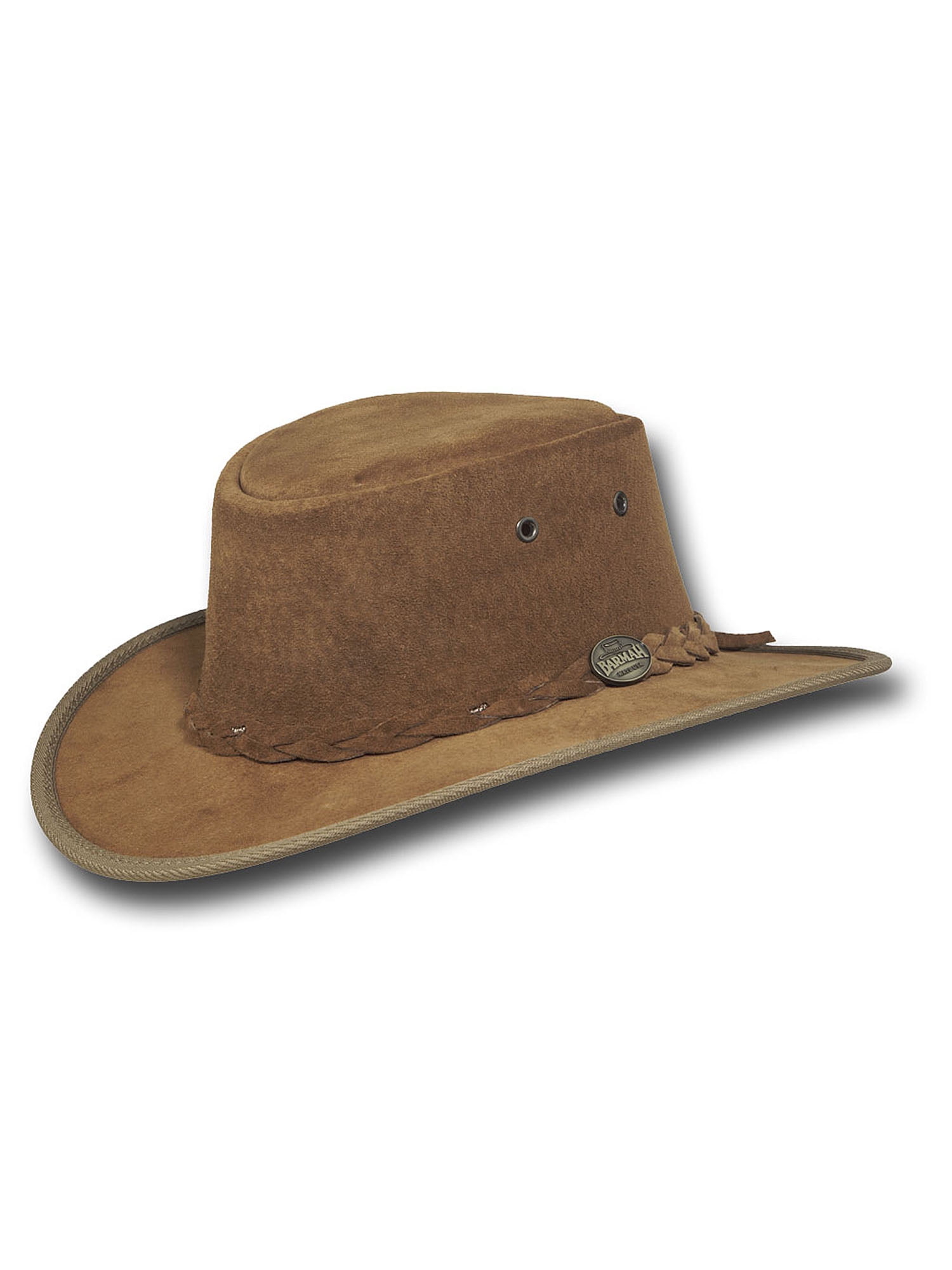 Barmah Hats Foldaway Suede Leather Hat 