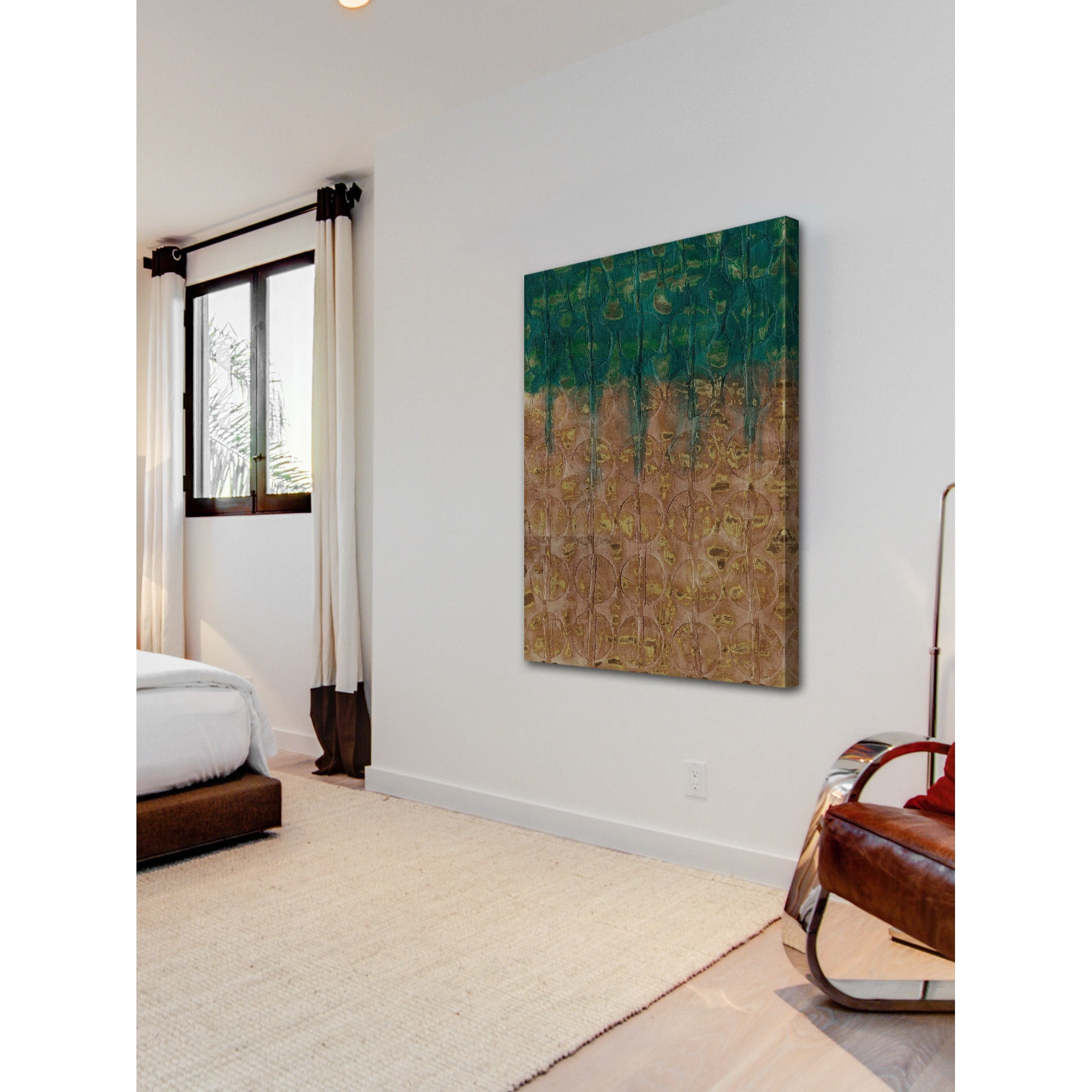 Marmont Hill "Gold Meadow" Painting Print on Wrapped Canvas