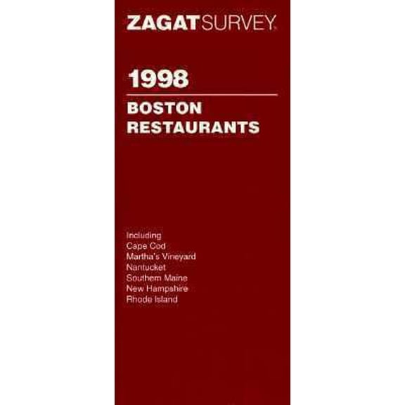 Pre-Owned ZagatSurvey 1998 Boston Restaurants (Paperback) 1570061009 9781570061004