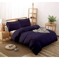 thumbnail image 2 of 400 Thread Count 100% Egyptian Cotton 3 Piece Duvet Set with Zipper Closure & Corner Twin/TwinXL 3 Pc Duvet Set Color Navy Blue Solid, 2 of 5