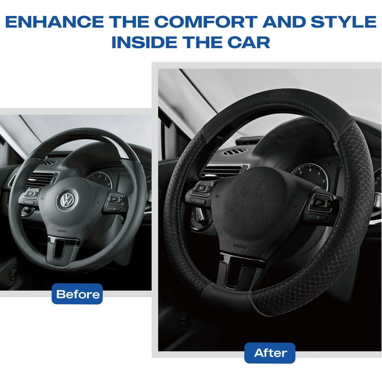 Skechers Air-Cooled Memory Foam Steering Wheel Cover, Black photo 4