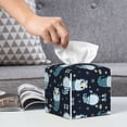 thumbnail image 6 of Yiaed Christmas Gnome blue Print Tissue Box Cover, PU Leather Decorative Organizer for Tabletop, Bathroom, Car, Office Creative Decorative, 6 of 7