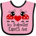thumbnail image 3 of Inktastic My Godmother Loves Me Boys or Girls Baby Bib, 3 of 4