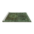 thumbnail image 2 of Ahgly Company Machine Washable Indoor Square Persian Turquoise Blue Traditional Area Rugs, 4' Square, 2 of 4