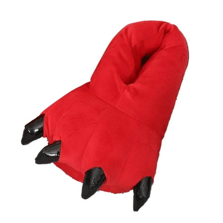 

Unisex Plush Animal Paw Slippers Fuzzy Warm House Shoes Dinosaur paw Slippers Claw Slippers