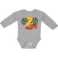 thumbnail image 3 of Inktastic Number Two Race Car Boys or Girls Long Sleeve Baby Bodysuit, 3 of 5