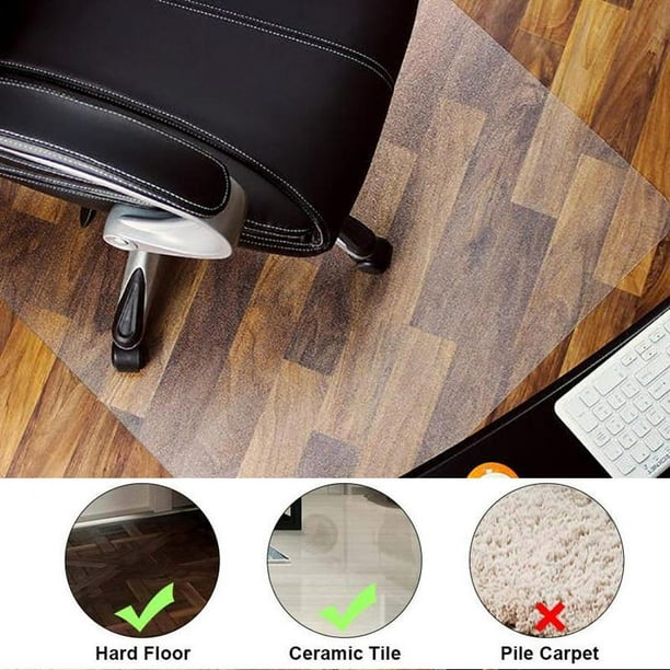 Tapis de chaise de bureau rond pour plancher de bois franc