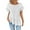 White, variant on Womens Ruffle Short Sleeve Shirts Flowy Asymmetric Ruffled Hem Loose Spring Tunic Tops Crewneck Dressy Casual Blouses