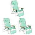 thumbnail image 1 of Ostrich Deluxe Padded 3-N-1 Outdoor Folding Beach Chair, Teal (3 Pack), 1 of 12