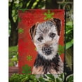 thumbnail image 3 of Norfolk Terrier Puppy Red Snowflakes Holiday Garden Flag, 3 of 5