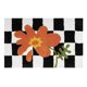 thumbnail image 1 of Flower Bath Mats Soft Plush Checkerboard Grids Soft Floral Bathroom Carpet Bedside Carpet Decor Anti Slip Floor Mat D, 1 of 5