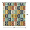 thumbnail image 5 of Orange Boho Bohemia Floral Geometric Pattern Shower Curtain 72"x72" ,Bathroom Decorative Shower Curtains Set with 12 Hooks,Modern Waterproof Washable Shower Curtain, 5 of 6