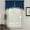 Navy, variant on Sheetsnthings Heavyweight Velvet Swag Valances, Set of 2 (35x30) Rod Pocket Window Valances, Off White