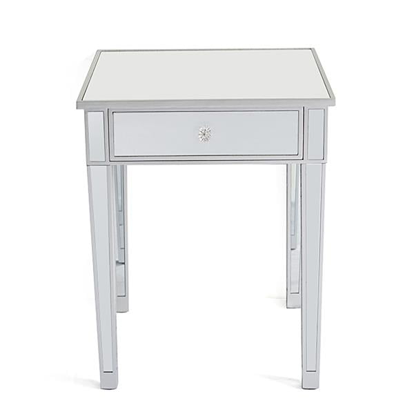 Modern And Contemporary Large 1 Drawer Mirrored Nightstand Bedside Table Walmart Com Walmart Com