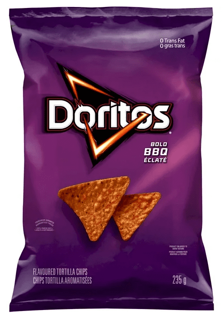Doritos Bold BBQ Flavoured Tortilla Chips, 235g (4 Pack)