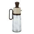 thumbnail image 1 of Vinagrera de aceite Dispensador de vinagre antifugas de 550 ml Capacidad Dispensador de aceite brillante visible con escala para barbacoa al aire libre Marrón, 1 of 5